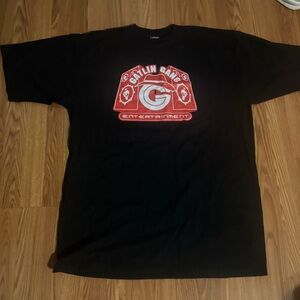 Streetwear Hip Red Graphic Heavy Duty Black Short Sleeve Tee Gatlin Gang Size 3X